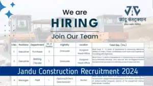 Job Opportunities At Jandu Construction India Pvt Ltd Construction