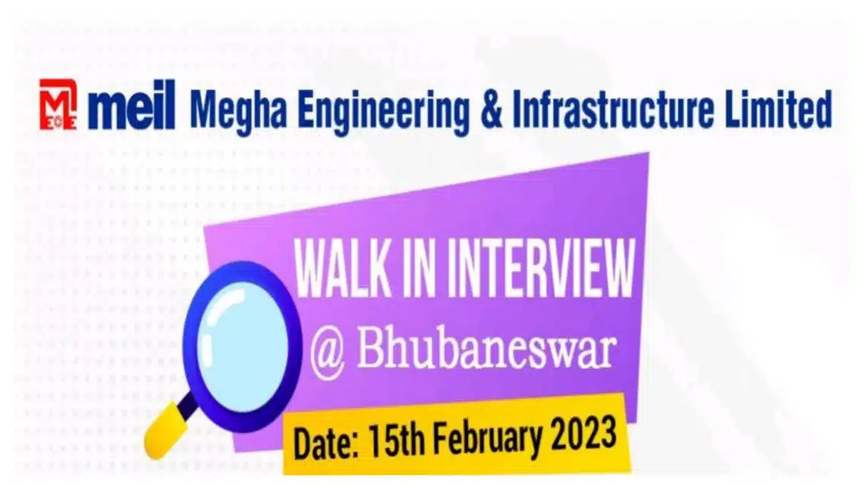 MEIL Walk In Interview 2023 For Engineers Latest Job - Construction Job ...