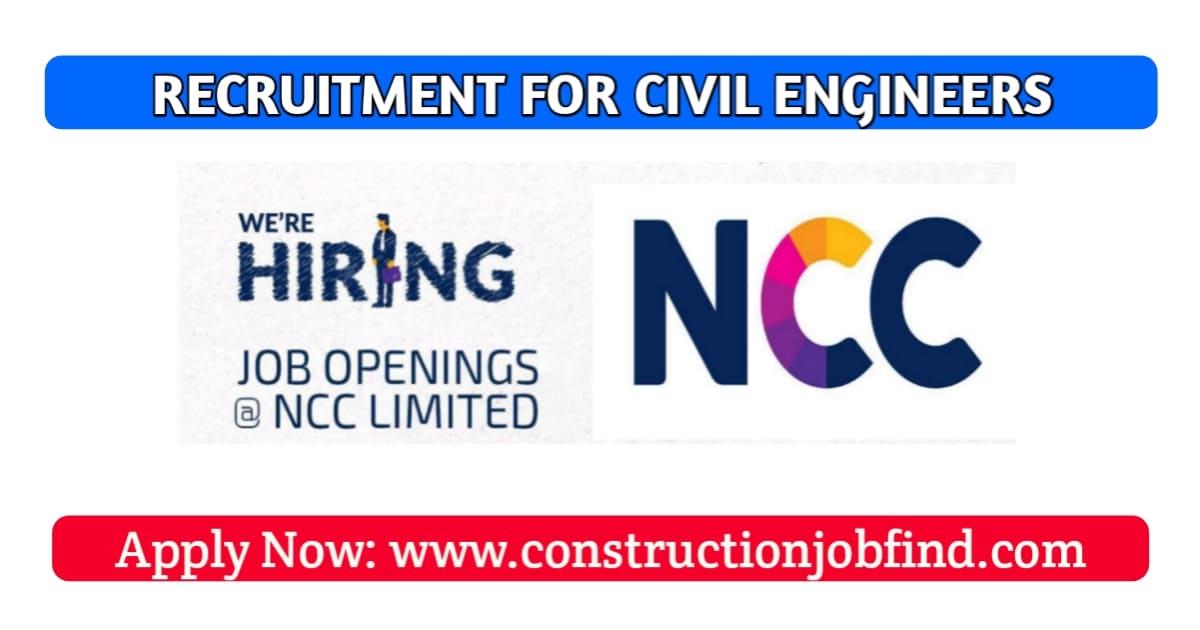 NCC Limited Job Openings 2023 | Civil Engineering Job | Construction ...