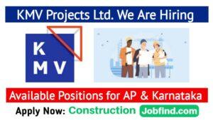 KMV Projects Ltd Recruitment 2023