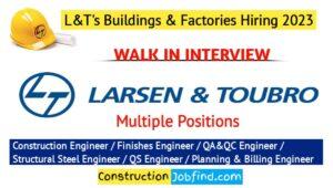 Larsen and Toubro Limited Recruitment 2023