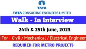 Tata Consulting Walk In Interview