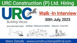 URC Construction Latest Job 