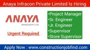 Anaya Infracon Latest Job