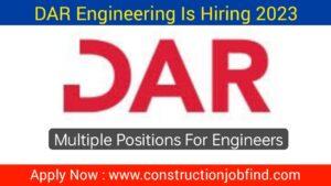 DAR Engineering Latest Job