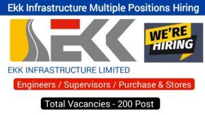 Ekk Infrastructure Latest Job