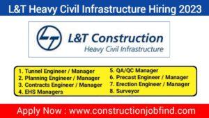 L and T Heavy Civil Infrastructure Hiring