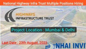 National Highway Infra Hiring 2023