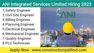 ANI Integrated Services Ltd Recruitment