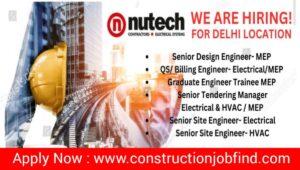 Nutech Contractors Pvt Ltd Job Vacancy