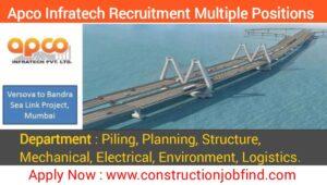 Apco Infratech Pvt Ltd Hiring 2023