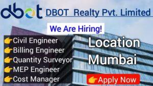 DBOT Realty Pvt Ltd Job Vacancies