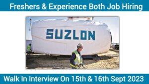 Suzlon Walk In Interview