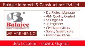 Balajee Infratech Constructions Hiring 