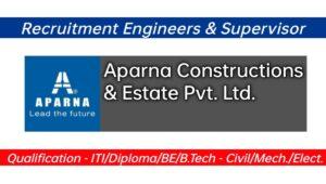 Aparna Constructions Vacancy 2023