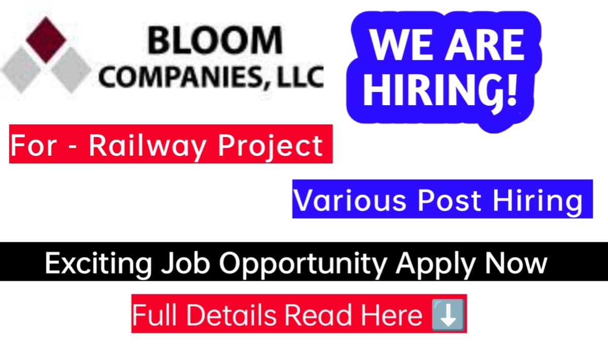 Bloom Companies Latest Vacancy 2023