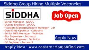 Siddha Group Recruitment 2023