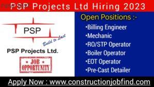 PSP Projects Ltd Job Vacancy