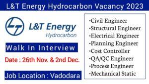 L&T Energy Hydrocarbon Engineering Ltd Vacancy