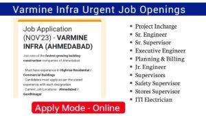 Varmine Infra Job Requirement 2023