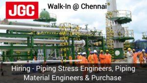 JGC Walk-In Interview Chennai