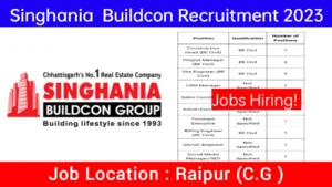 Singhania Buildcon Job Vacancy 2024