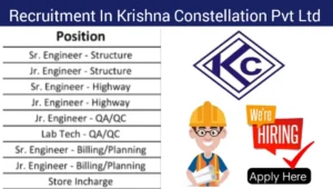 Krishna Constellation Pvt Ltd Hiring 2024