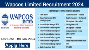 Wapcos Ltd Vacancy 2024