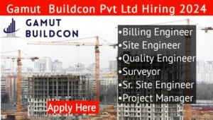 Gamut Buildcon Pvt Ltd Hiring 2024