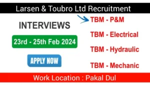 Larsen and Toubro Ltd Recruitment 2024