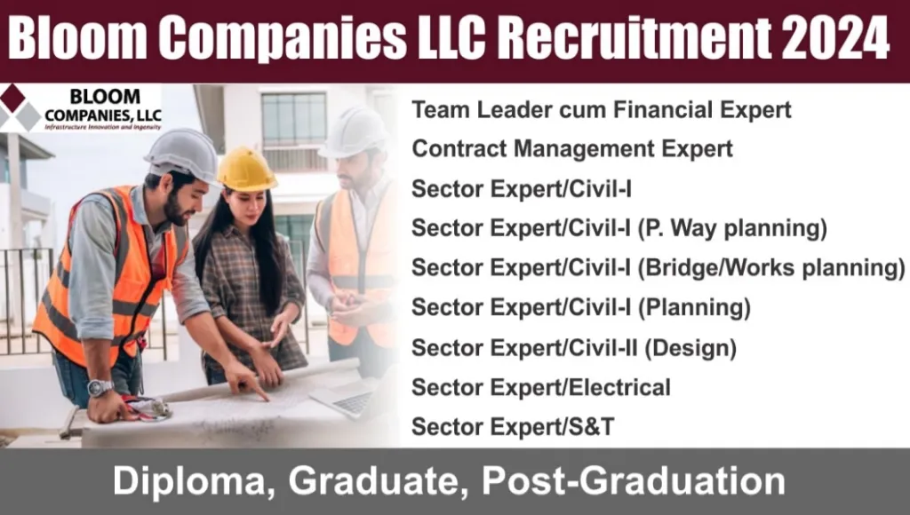 Bloom Companies LLC Recruitment 2024