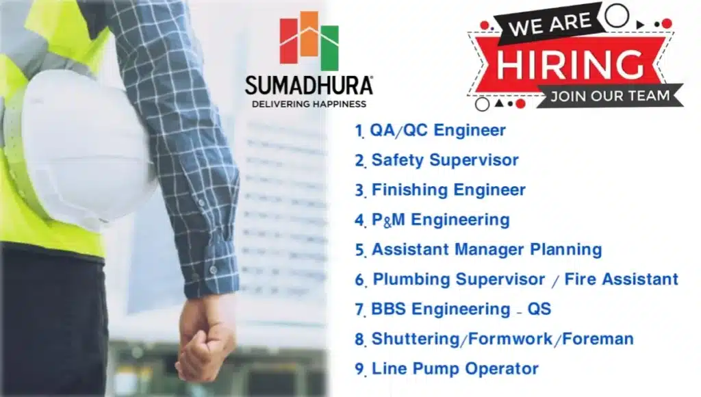 Sumadhura Group Hiring 2024