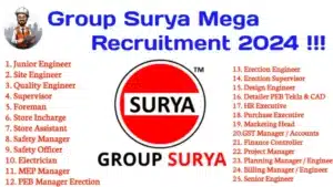 Group Surya Mega Recruitment 2024