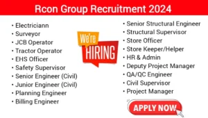 Rcon Group Recruitment 2024