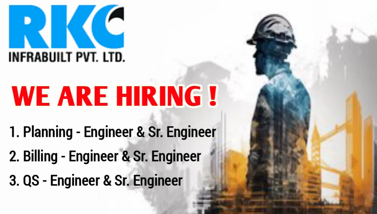 Rkc Infrabuild Pvt Ltd New Job Opening 2024 | For Engineers - Billing ...