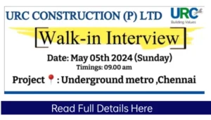 URC Construction Walk In Interview May 2024