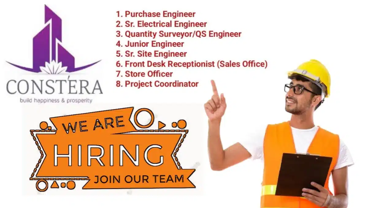 Constera Realty Urgent Hiring 2024 For Site Engineer, Junior Engineer