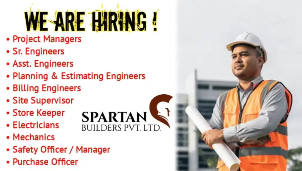 Spartan Builders Pvt Ltd Hiring 2024