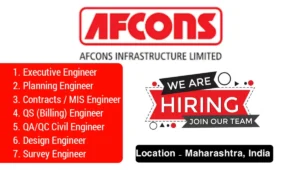 Job Vacancy At Afcons Infrastructure Ltd