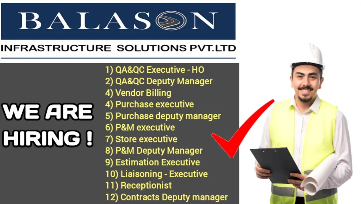 Balason Infrastructure Solution Pvt Ltd Hiring 2024