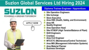 Suzlon Group Mega Recruitment Drive 2024