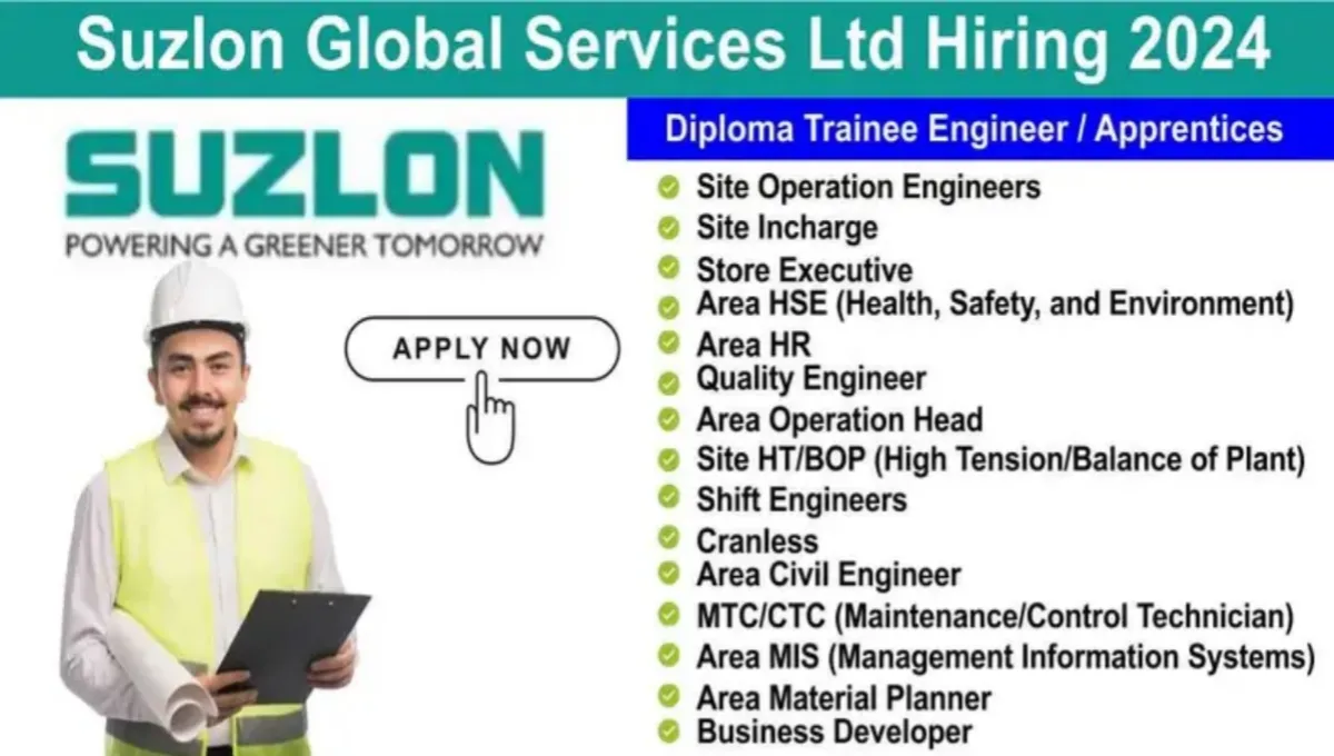 Suzlon Group Mega Recruitment Drive 2024