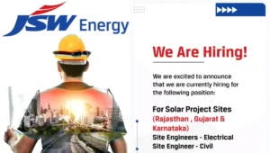 JSW Energy Hiring 2024