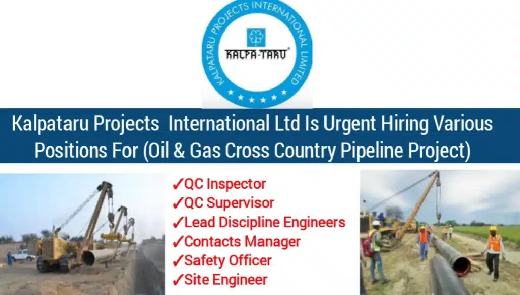 Urgent Hiring Kalpataru Projects International Limited