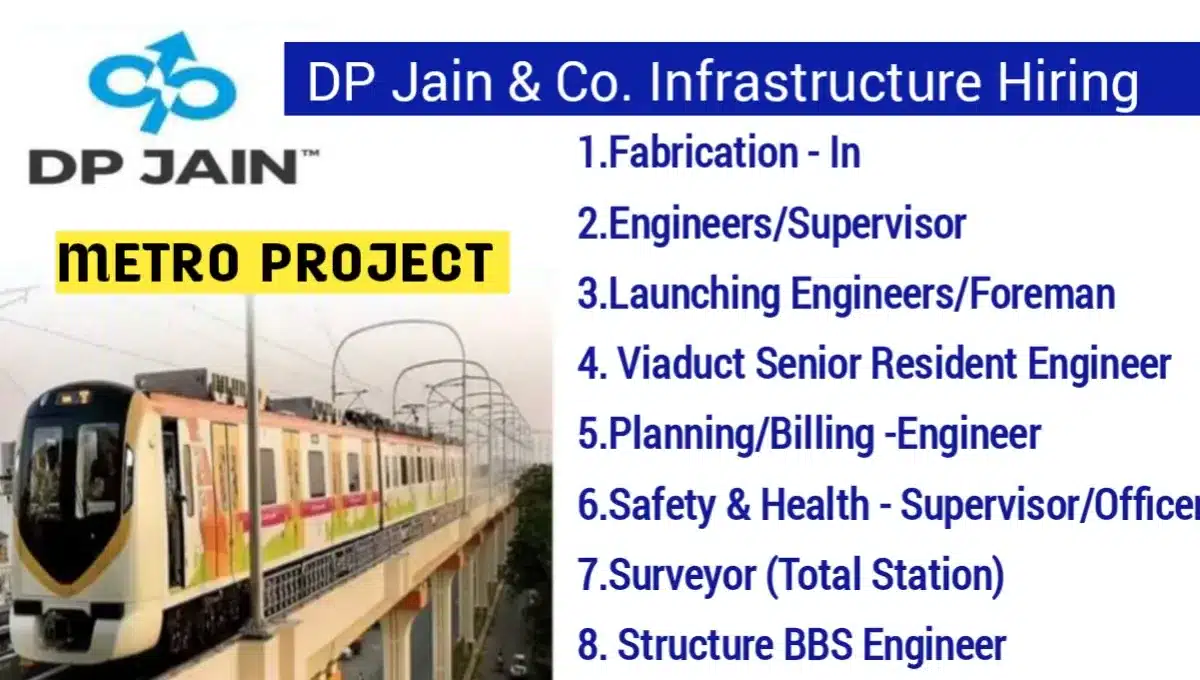 Job Opportunities at D P Jain & Co. Infrastructure Pvt. Ltd