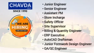 Chavda Infra Ltd Recruitment 2024