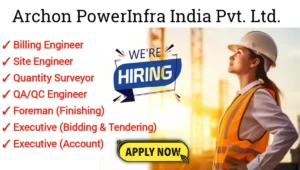 Job Opportunity At Archon Powerinfra India Pvt Ltd