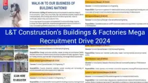 L&T Construction's Buildings & Factories Mega Walk In Interview 2024