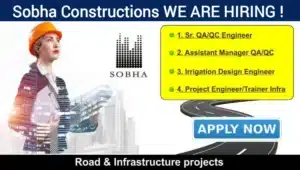 Sobha Constructions Job Vacancy 2024