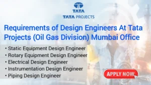 Tata Projects Hiring for Engineering Disciplines